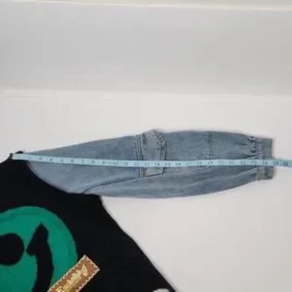 MCC STUDIOS Smiley Face Black and Green Sweater - Picture 7 of 11